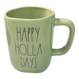 Rae Dunn "HAPPY HOLLA DAYS" Coffee Mug